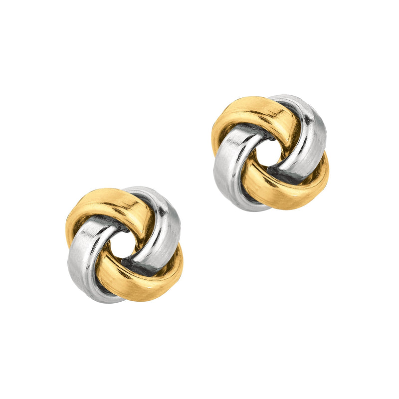14K Two-Tone Gold Earrings | Carroll's