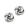 14K White Gold Medium Polished Love Knot Stud Earrings