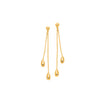 14K Yellow Gold Double Tear Drop Earrings