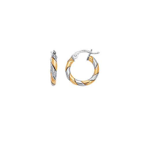 14K Two-Tone Gold Earrings | Carroll's