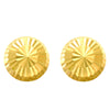 14K Yellow Gold Large Diamond Cut Burst Post Earrings