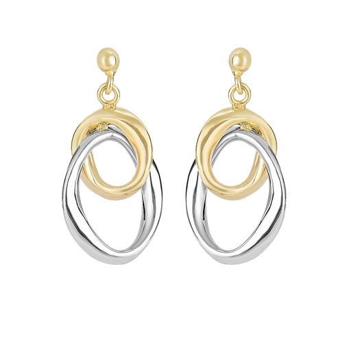 14K Two-Tone Gold Earrings | Carroll's