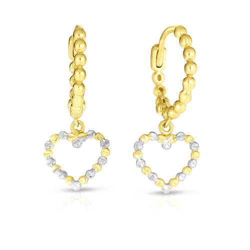 14K Two-Tone Gold Earrings | Carroll's