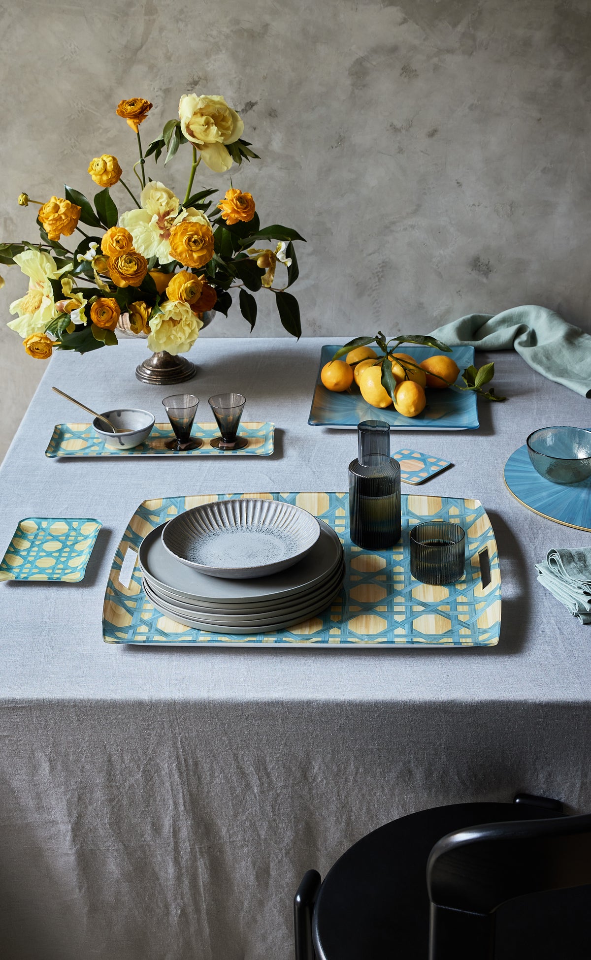 Ocean Blue Epoch Oblong Tray