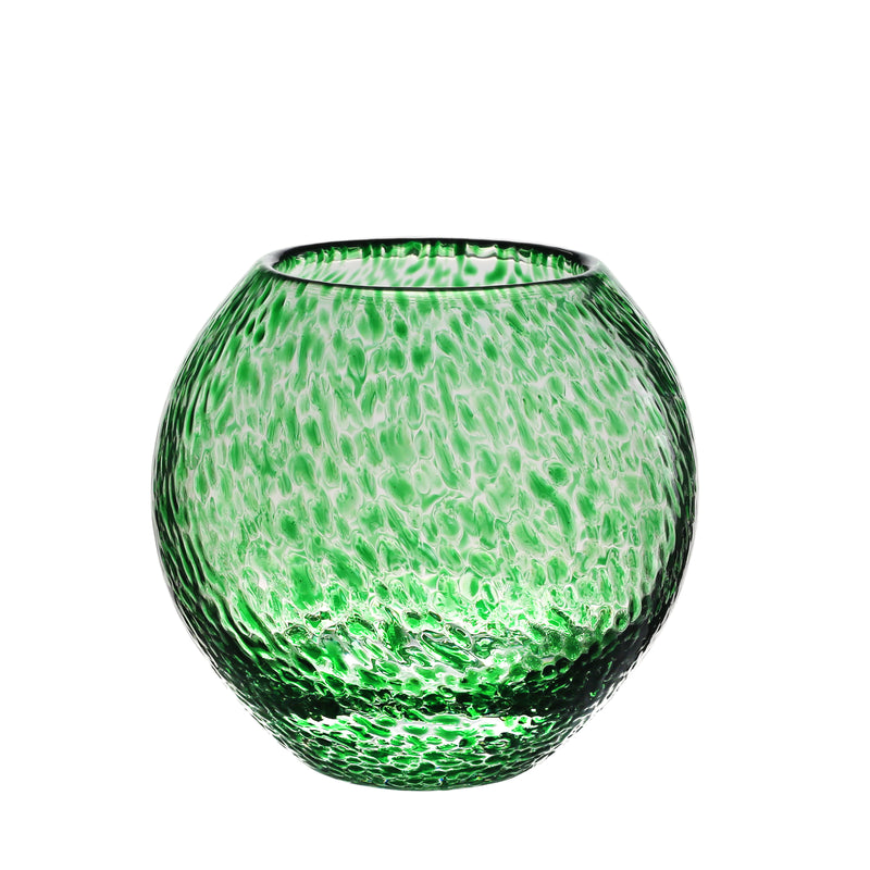 William Yeoward Crystal Florence Green Globe Vase — Small