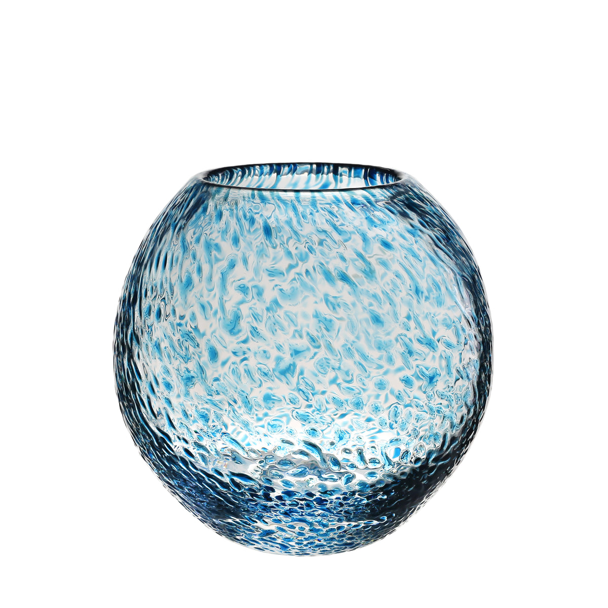 William Yeoward Crystal Florence Aqua Globe Vase — Small