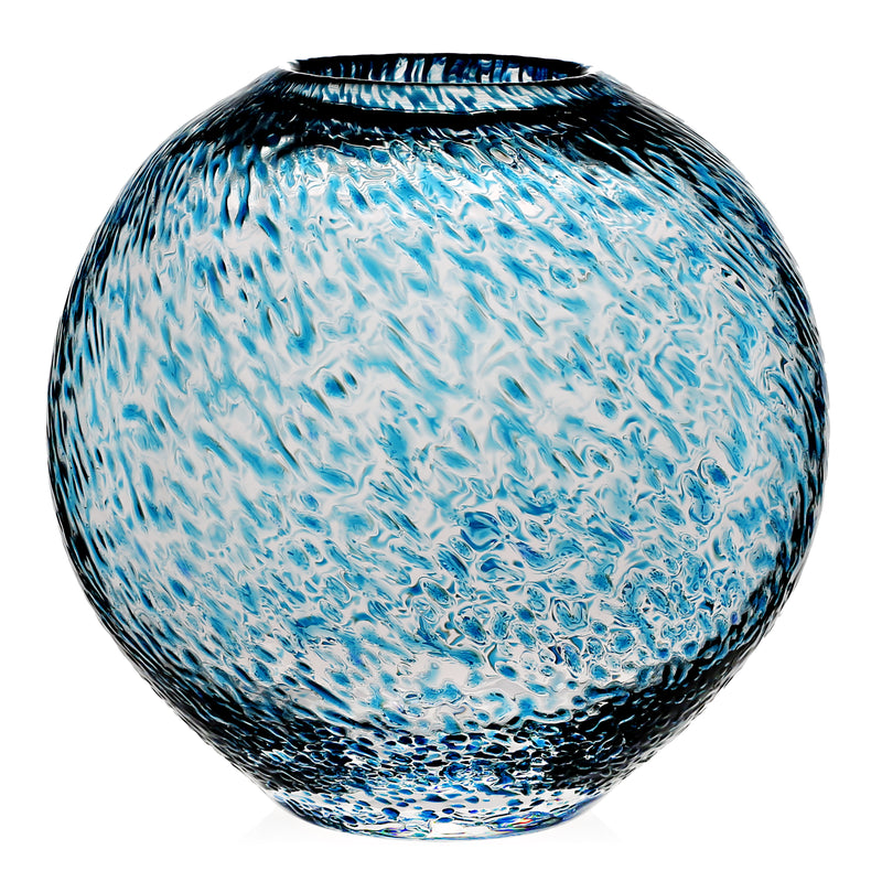 William Yeoward Crystal Florence Aqua Globe Vase — Large