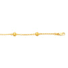 14K Yellow Gold Heart Station Bracelet