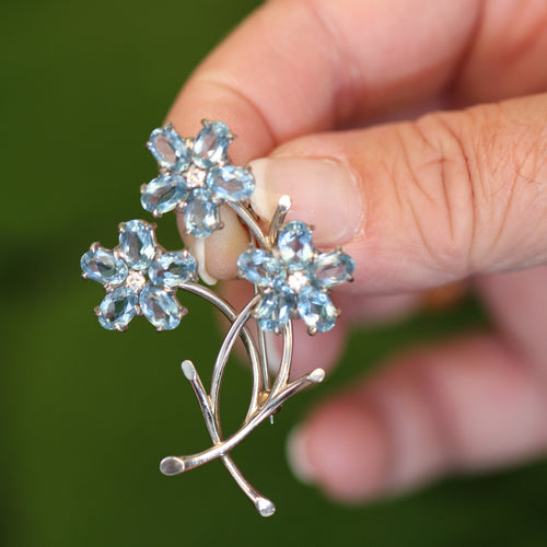 Estate 14K Aquamarine Brooch / Pin | Carroll's