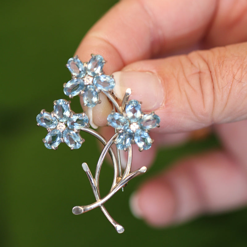 Estate 14K Aquamarine Brooch / Pin | Carroll's