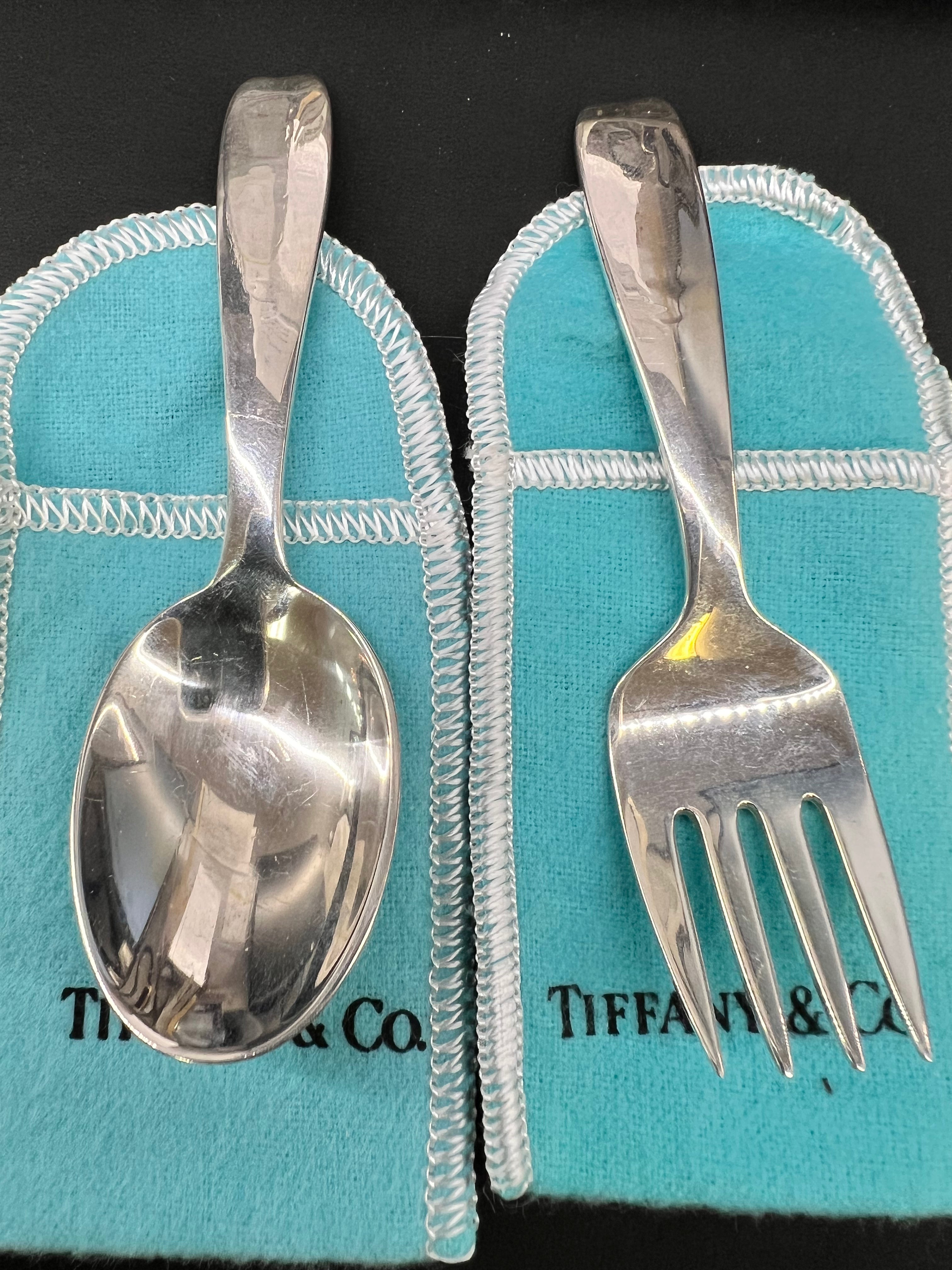 Tiffany & Co Sterling Silver Baby Spoon and Fork Set