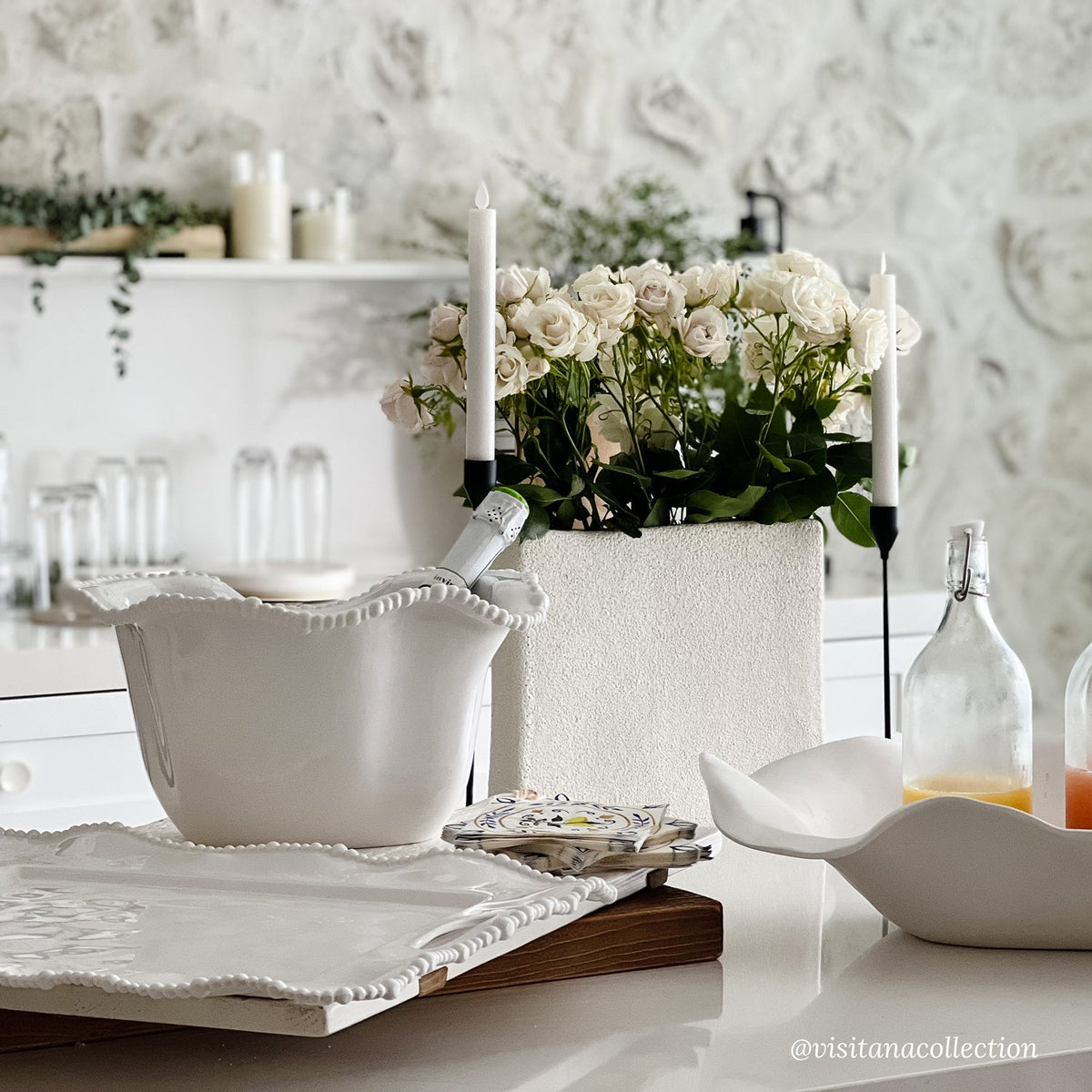VIDA Nube Extra Large Oval Centerpiece (White)