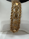 14K Yellow Gold Rope-Style Heart Bracelet