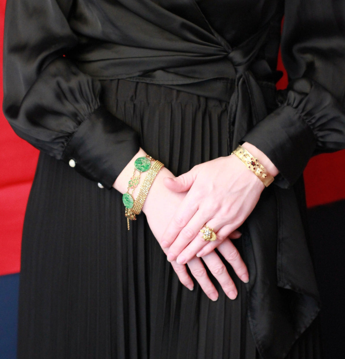 Estate 14K Garnet Bracelets | Carroll's (view 2)