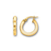 14K Yellow Gold Round Hoop Earrings