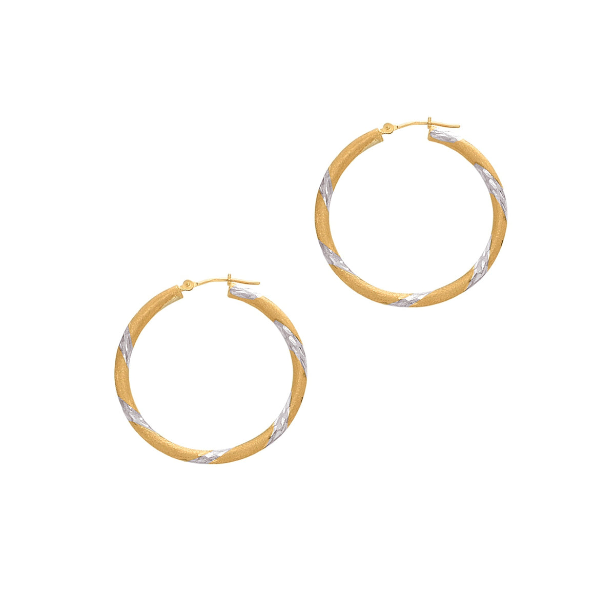 14K Two-Tone Gold Earrings | Carroll's