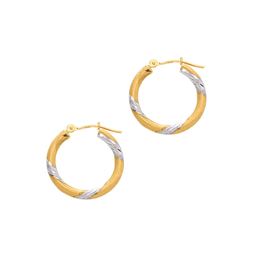 14K Two-Tone Gold Earrings | Carroll's