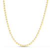 14K Yellow Gold 3mm Moon Chain Necklace