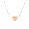 14K Rose Gold Diamond Polished Heart Necklace