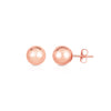 14K Rose Gold Polished 8mm Post Earrings