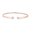 14K Rose Gold Diamond Cluster Cuff Bangle Bracelet