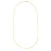 14K Yellow Gold Alternating 2.8mm Paperclip Link Chain Anklet