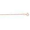14K Rose Gold 1.1mm Singapore Chain Necklace