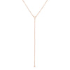 14K Rose Gold .10 Carat Diamond Y Necklace