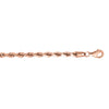 14K Rose Gold 4mm Diamond Cut Royal Rope Chain Bracelet