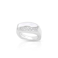 White Mother-of-Pearl & White Stone