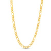 14K Yellow Gold 8mm Modern Lite Figaro Chain Necklace