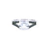 Grey Beryl & Black Diamond Ring in 10K White Gold