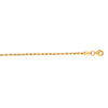 14K Yellow Gold 1.8mm Royal Rope Chain Anklet