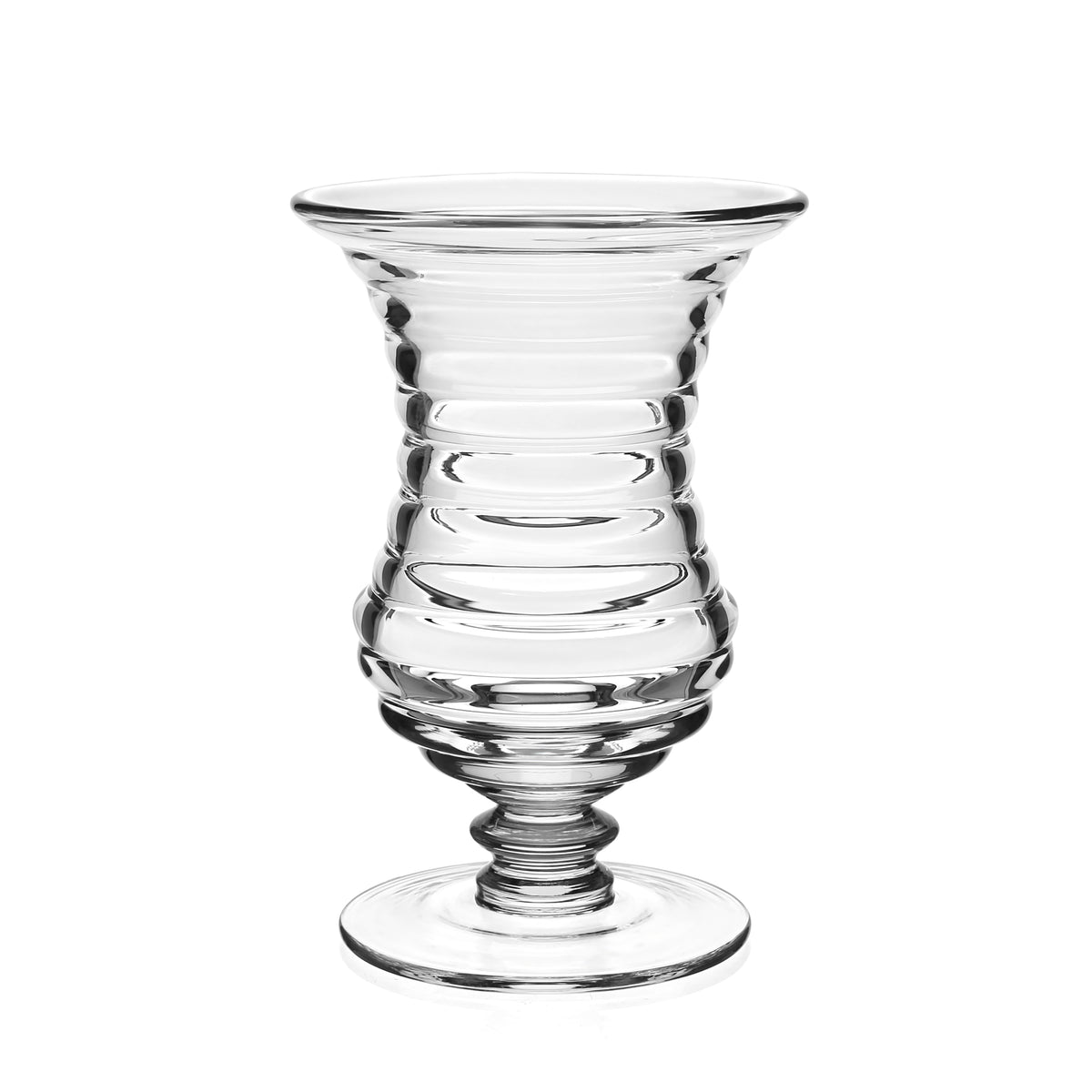 William Yeoward Crystal Ripples Footed Vase — Large