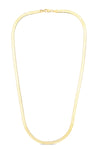 14K Yellow Gold 4mm Imperial Herringbone Chain Necklace