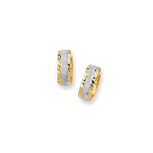 14K Two-Tone Gold Earrings | Carroll's