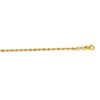 14K Yellow Gold 2.5mm Rope Chain Necklace