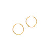 14K Yellow Gold 3x40mm Hoop Earrings