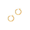 14K Yellow Gold 4x25mm Hoop Earrings