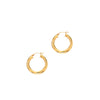 14K Yellow Gold 5x30mm Hoop Earrings