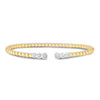 14K Two-Tone Gold Diamond Pallina Bead Bracelet