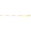 14K Tri-Color Gold Diamond Cut Bead Station Anklet