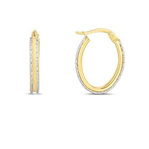14K Two-Tone Gold Earrings | Carroll's