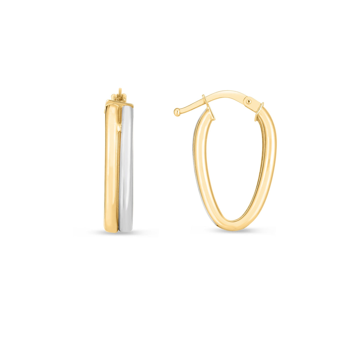 14K Two-Tone Gold Earrings | Carroll's