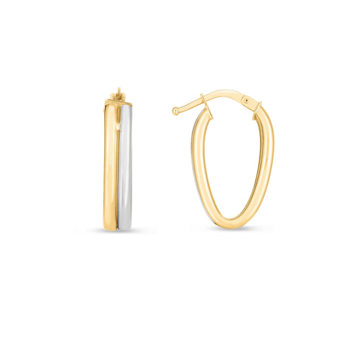 14K Two-Tone Gold Earrings | Carroll's