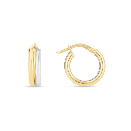 14K Two-Tone Gold Earrings | Carroll's