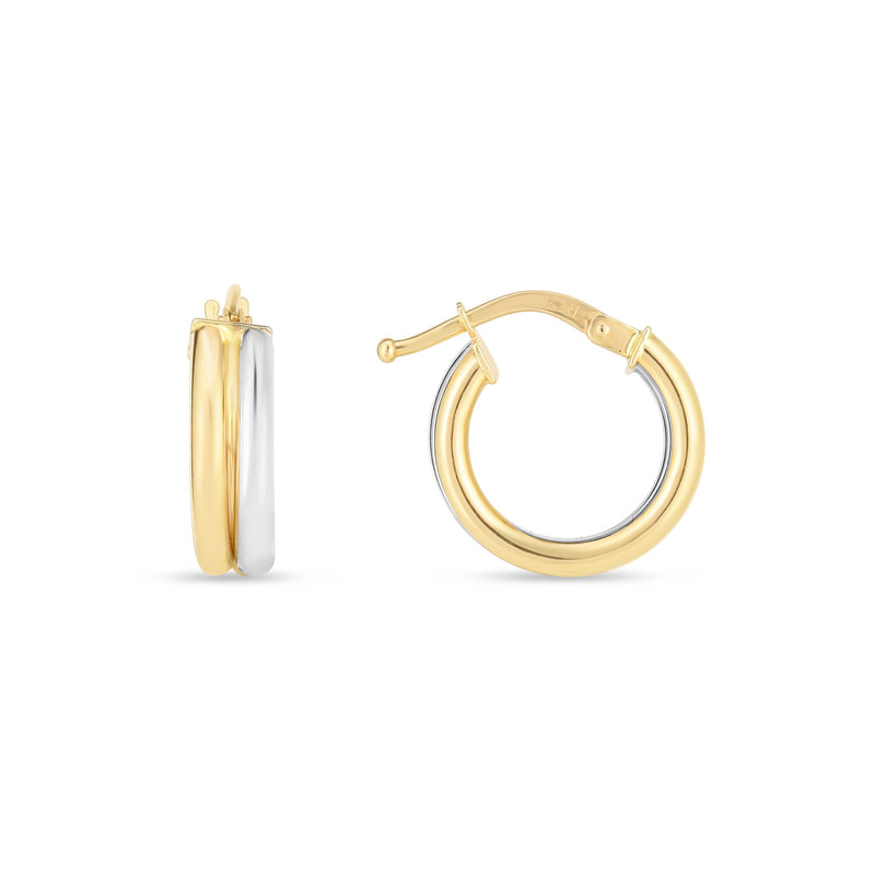 14K Two-Tone Gold Earrings | Carroll's