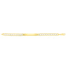 14K Two-Tone Gold 6.7mm Pave Curb ID Bracelet