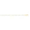 14K Two-Tone Gold 1.4mm Two-tone Polished Bar Station Saturn Chain Necklace