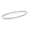 14K White Gold Stretch Tubogas Diamond Bracelet